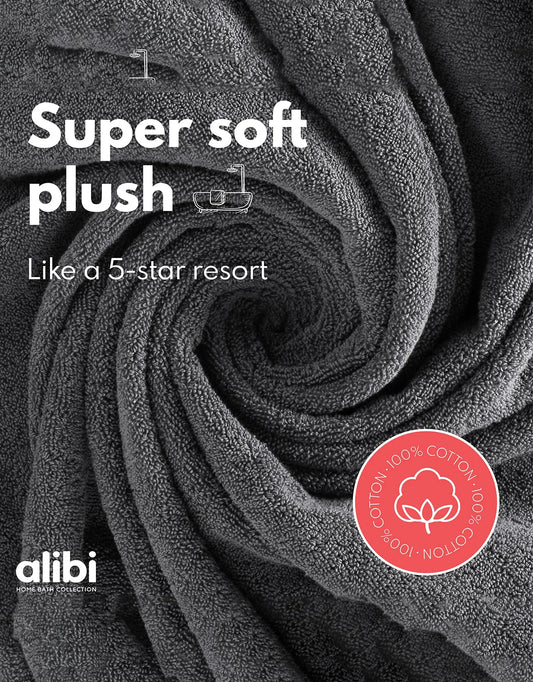 Soft Absorbent Luxury Cotton Bath Towel 30x56 - 2 Pack