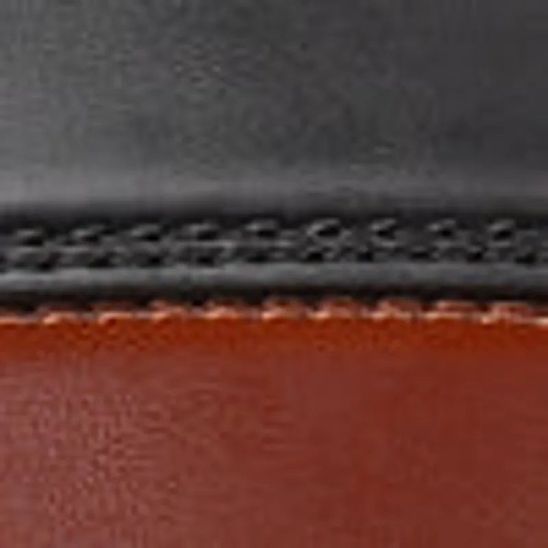 Leather Ratchet Belt Strap Replacement - Burnt Umber/Black
