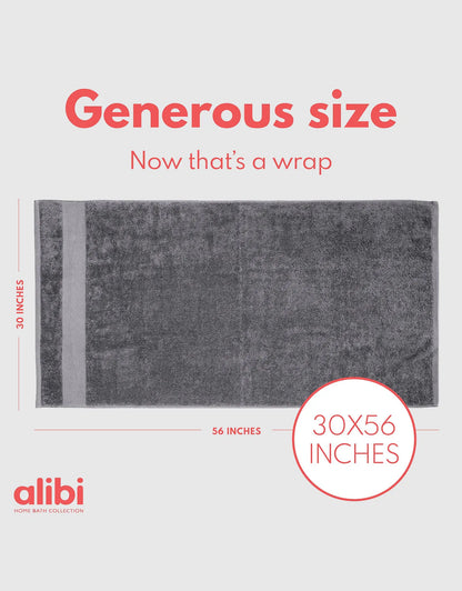 Soft Absorbent Luxury Cotton Bath Towel 30x56 - 2 Pack