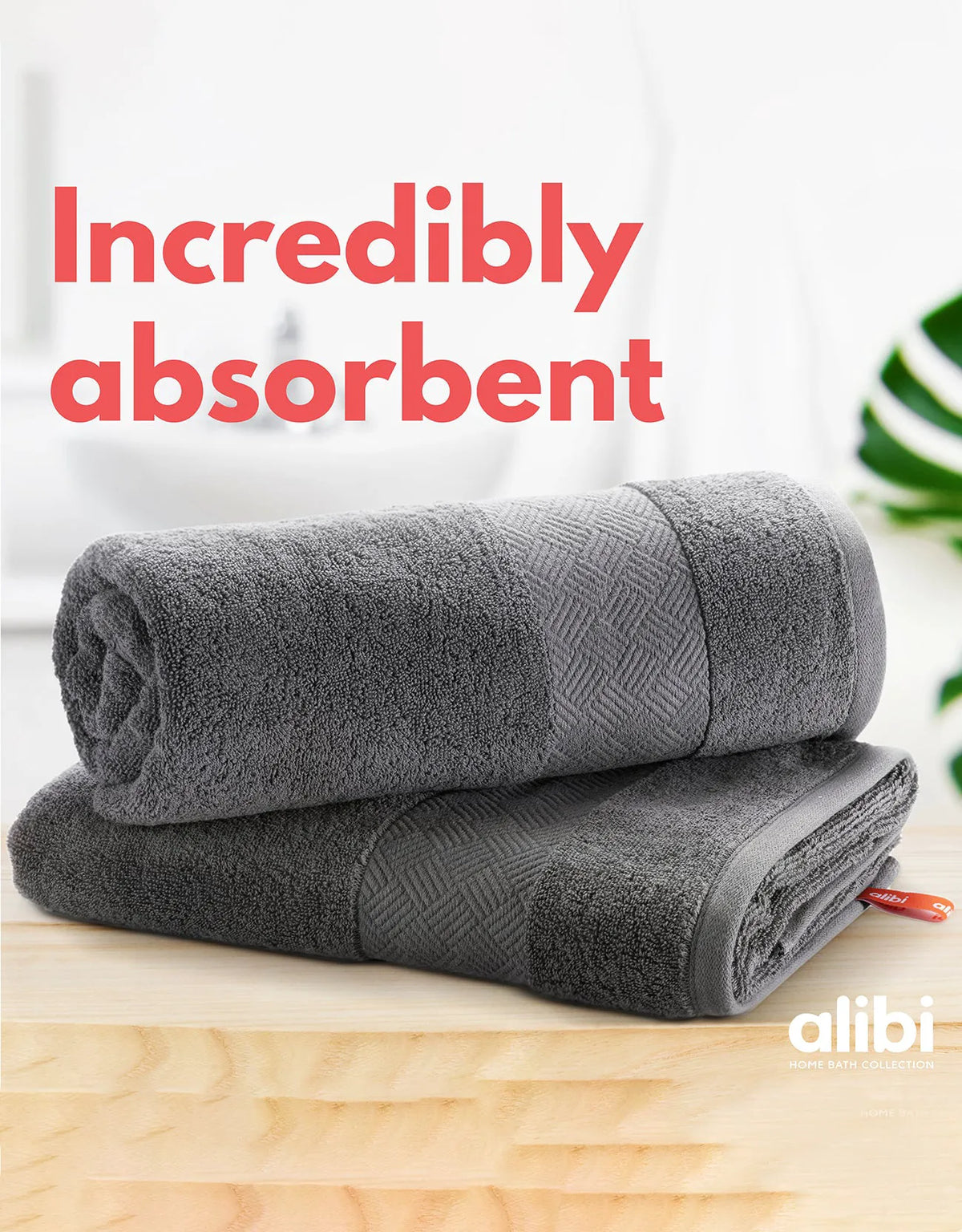 Soft Absorbent Luxury Cotton Bath Towel 30x56 - 2 Pack