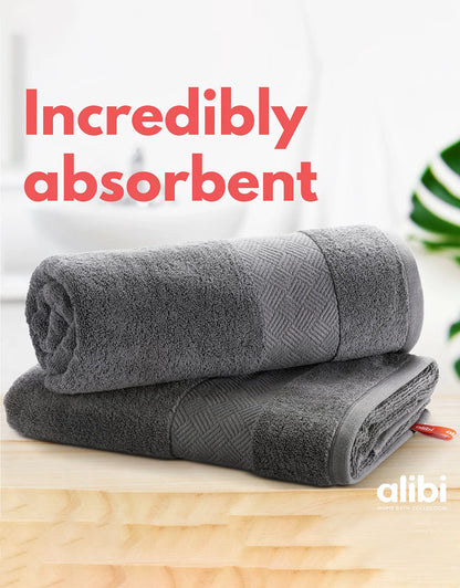 Soft Absorbent Luxury Cotton Bath Towel 30x56 - 2 Pack