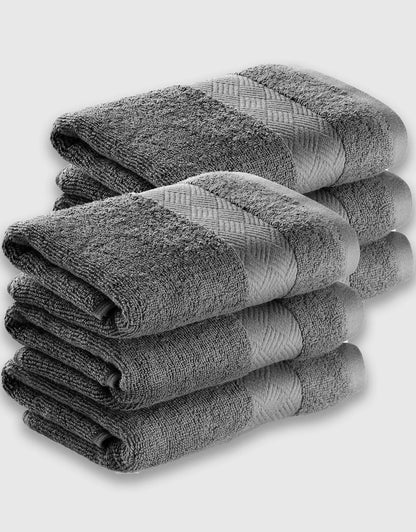 Soft Absorbent Luxury Cotton Bath Towel 30x56 - 6 Pack