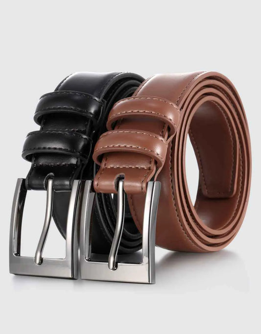 Men's Dual Ring Leather Belt