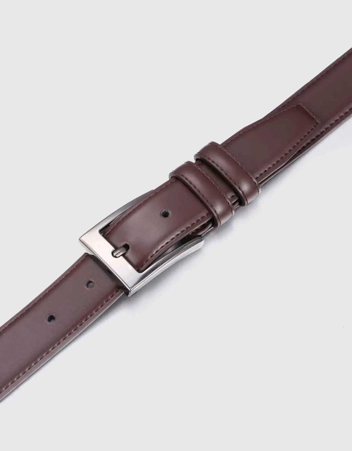 Men's Dual Ring Leather Classic Prong Belt
