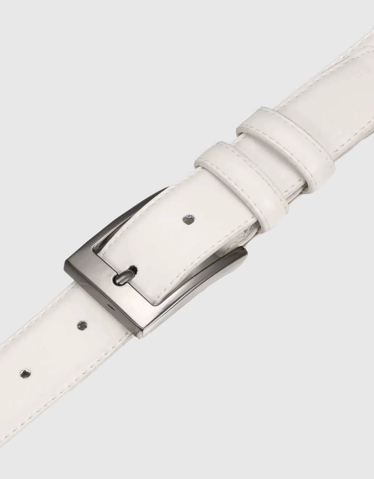 Men's Dual Ring Leather Classic Prong Belt