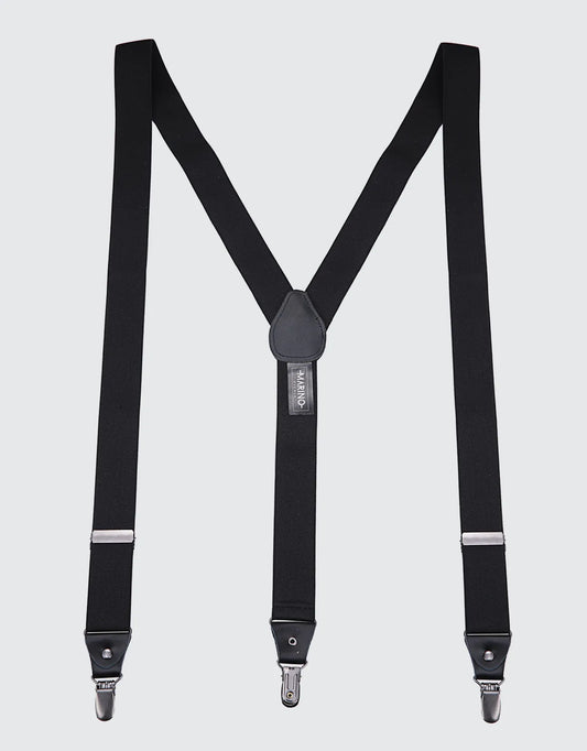 Men's Canvas Twill 1.25" Wide Suspender Bow Tie