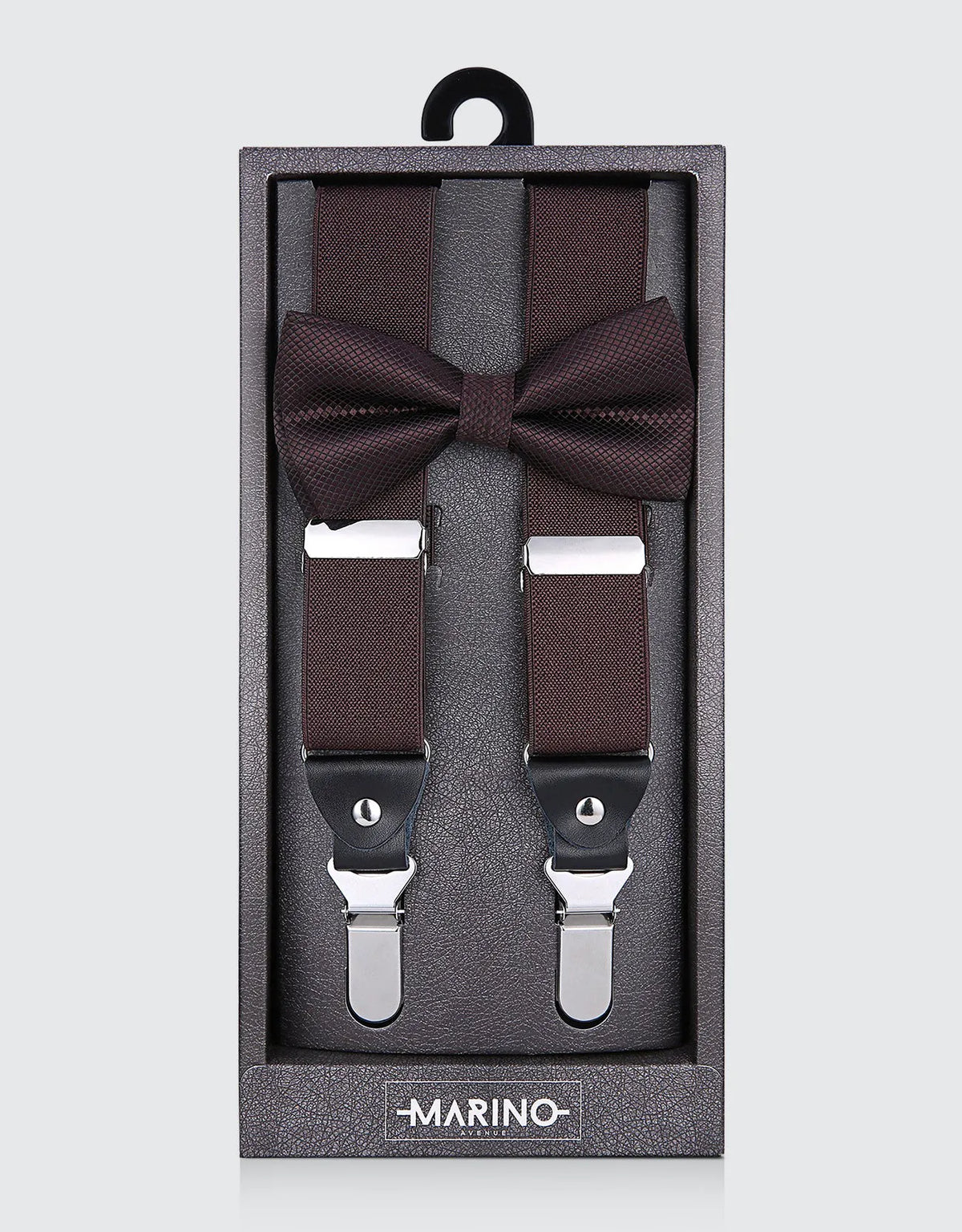 Polyester Clipped Easy Grip Clip Suspender Bow Tie