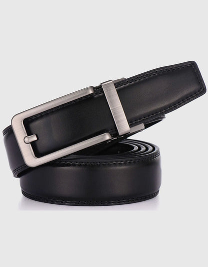 Men's Classic Keen Design Leather Ratchet Belt