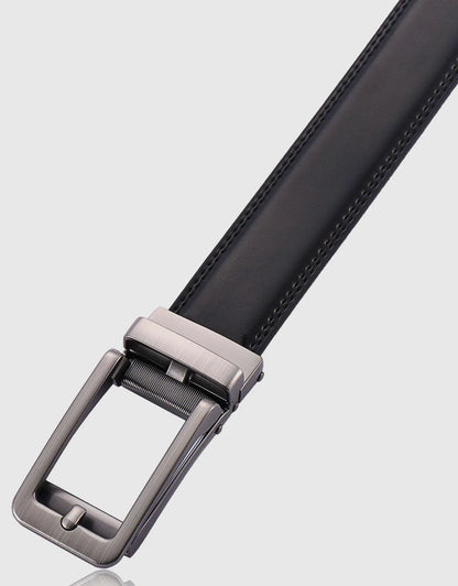 Men's Classic Keen Design Leather Ratchet Belt