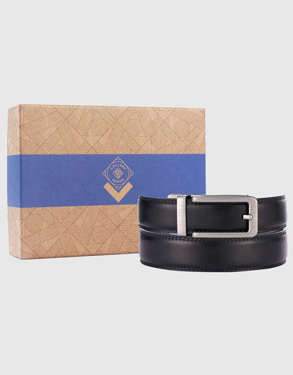 Men's Classic Keen Design Leather Ratchet Belt