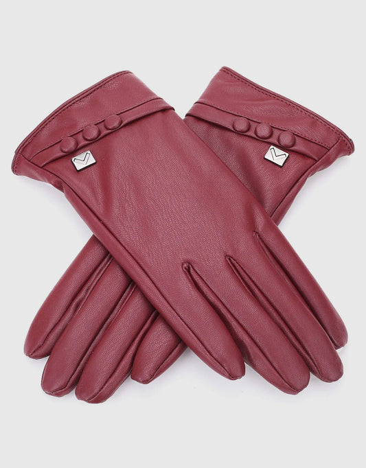 Women's Touchscreen Three Button Winter Gloves