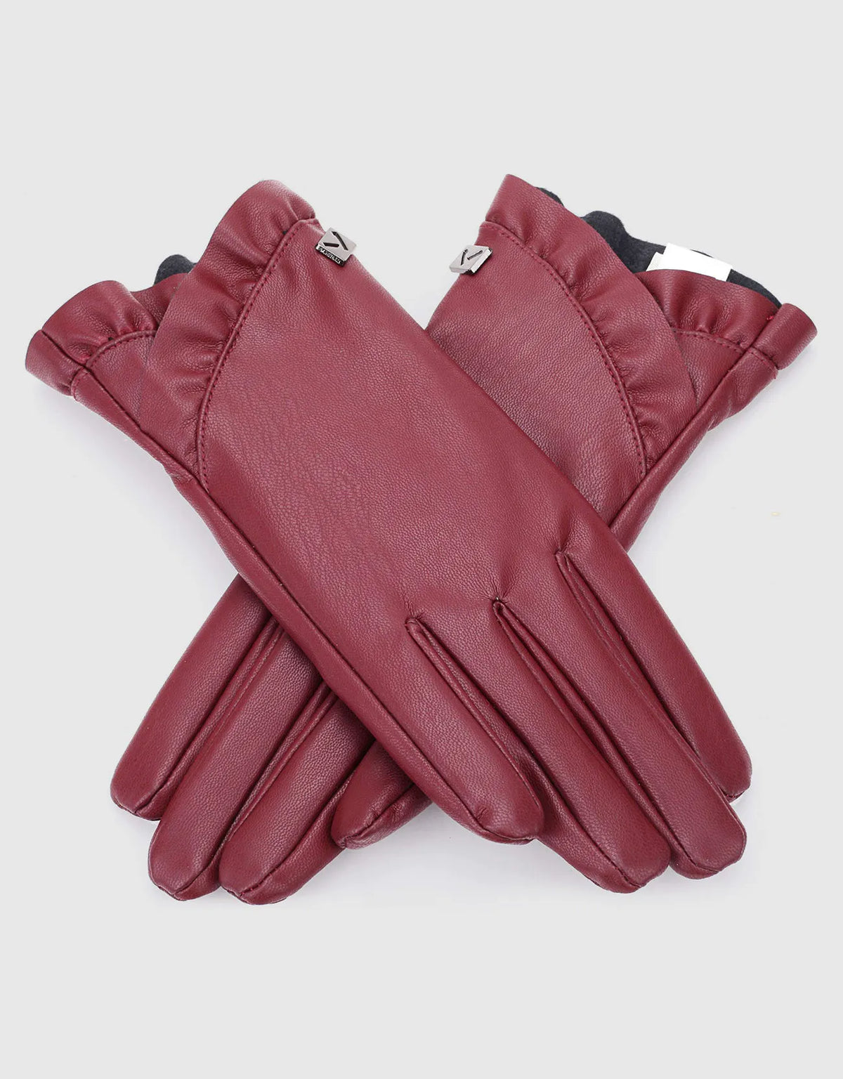 Women's Touchscreen Ruffle Winter Gloves