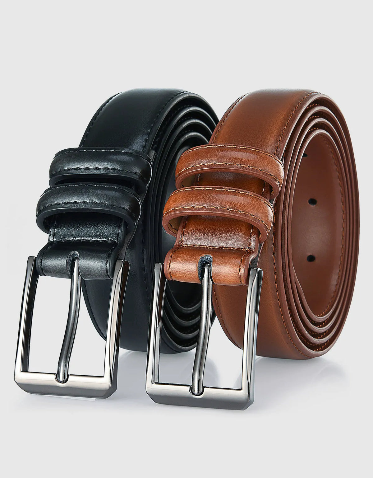 Men's T-Back Traditional Leather Belt