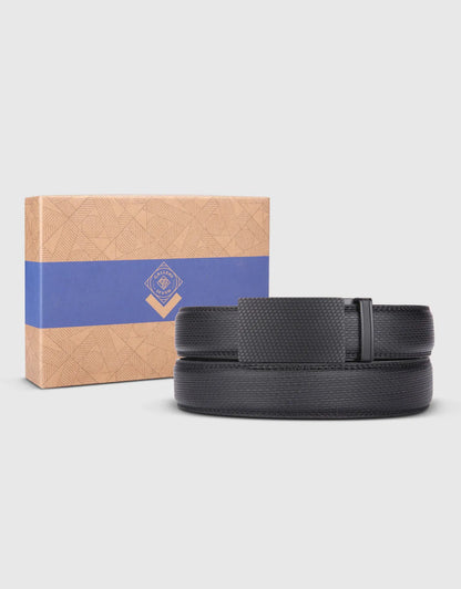 Men's Treaded Imprint Leather Ratchet Belt