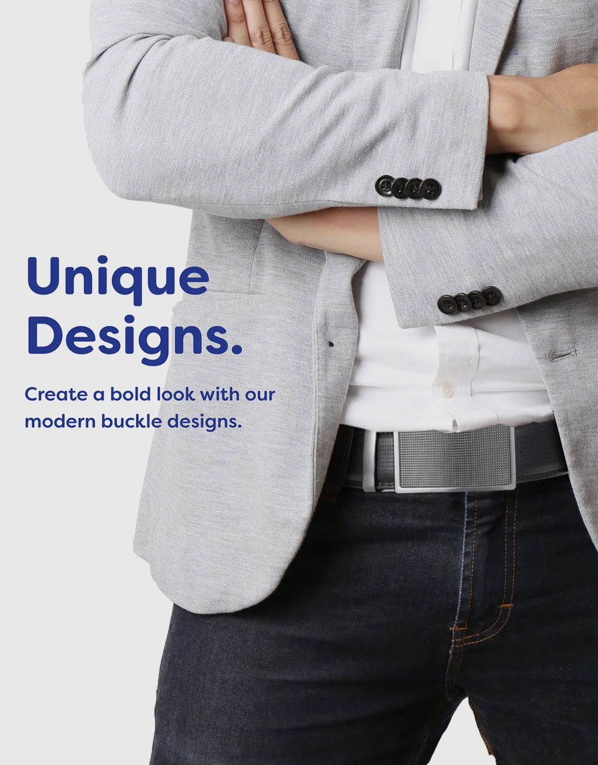 Men's Beveled Plaque Leather Ratchet Belt