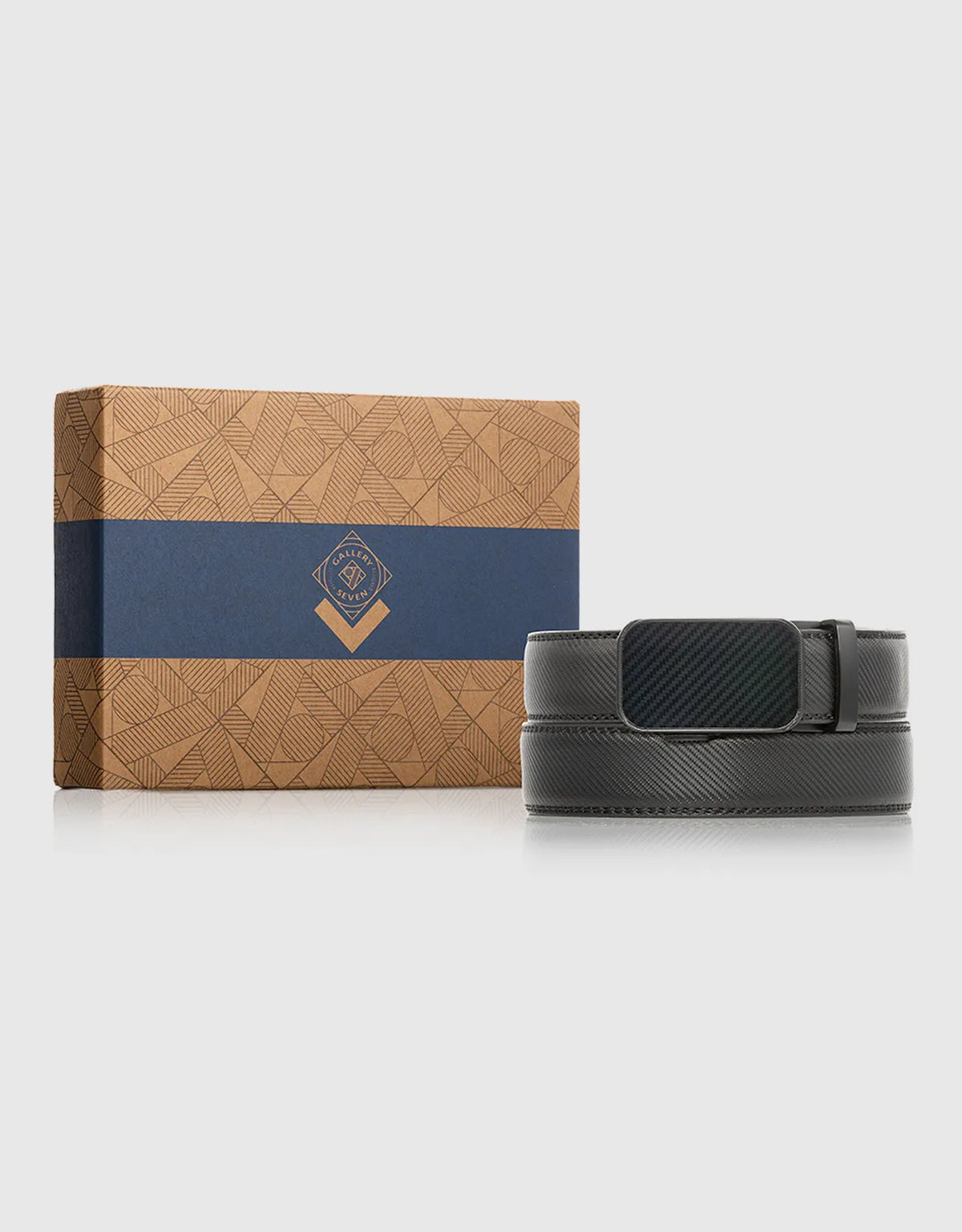 Men's Blocks Leather Ratchet Belt