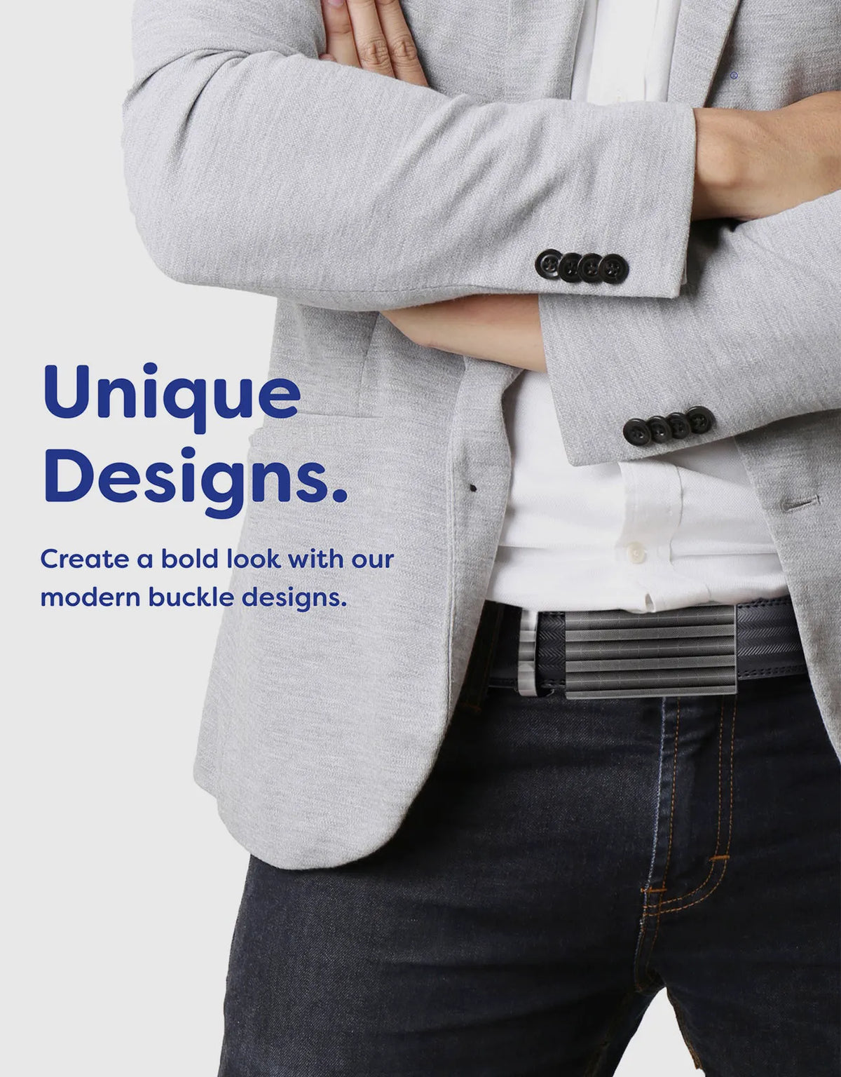 Men's Grayscale Stipple Leather Ratchet Belt