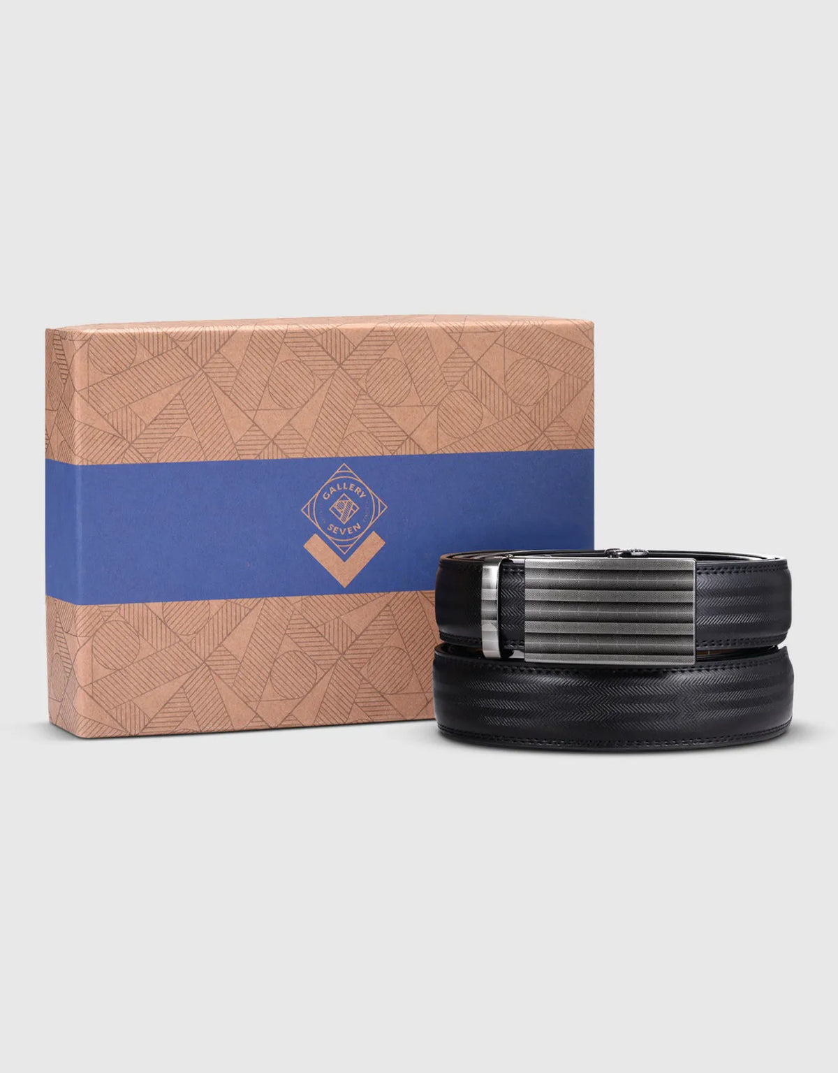 Men's Grayscale Stipple Leather Ratchet Belt