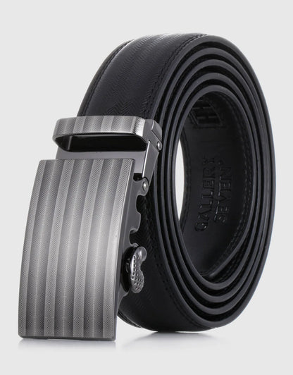 Men's Grayscale Stipple Leather Ratchet Belt