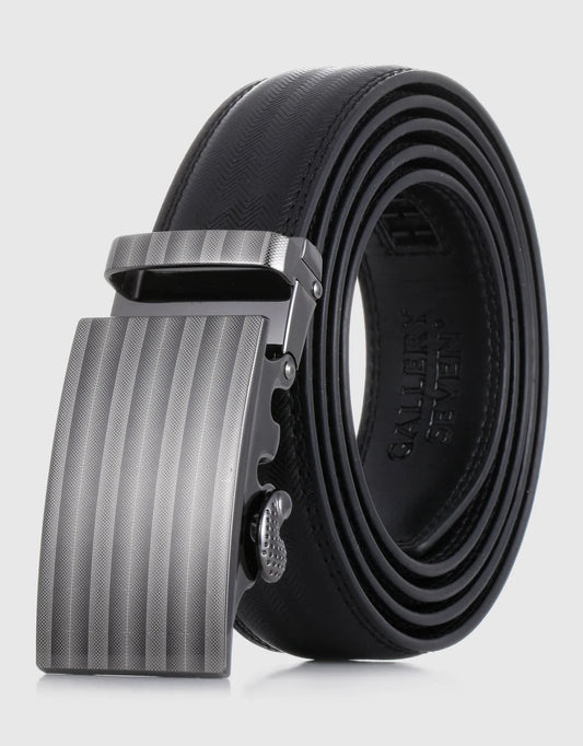 Men's Grayscale Stipple Leather Ratchet Belt