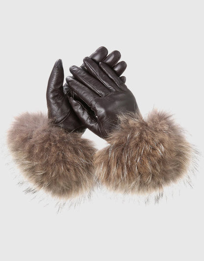 Fur Cuff Sheepskin Gloves
