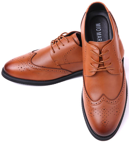 Speckled Wingtip Oxford Dress Shoes