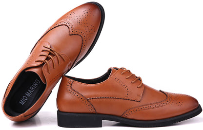 Speckled Wingtip Oxford Dress Shoes