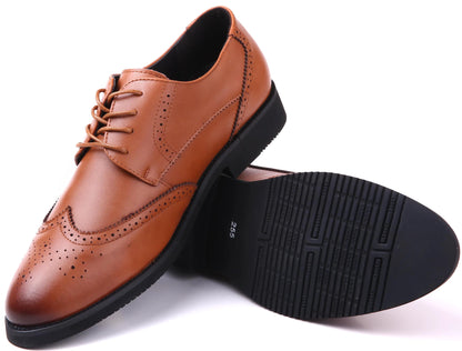 Speckled Wingtip Oxford Dress Shoes