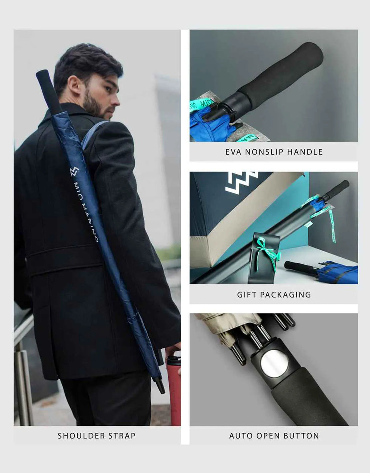 Linksman 62-Inch Square Golf Umbrella