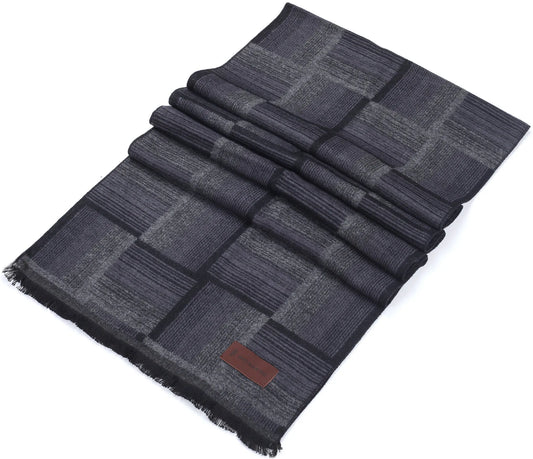 Men's Cashmere Feel, 100% Cotton Fashion Winter Scarf