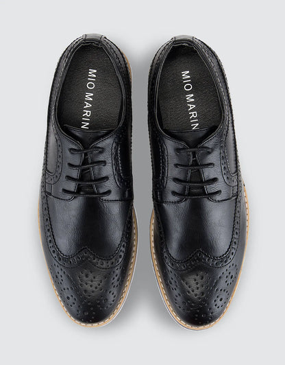 Ornate Wingtip Casual Oxford Shoes