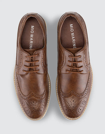 Ornate Wingtip Casual Oxford Shoes