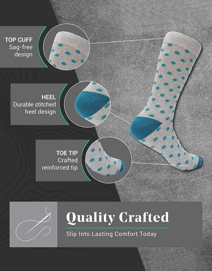 Men's Retro Collection Dress Socks 6 Pack