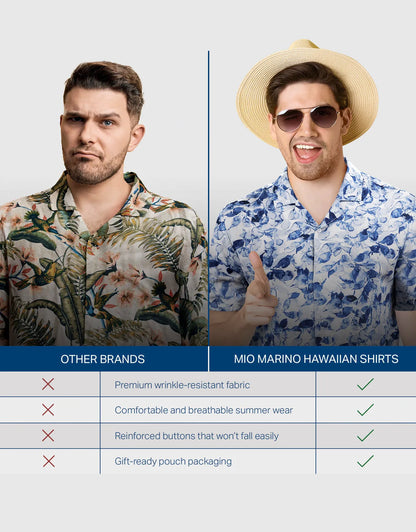 Men's Casual Button-Down Hawaiian Shirt