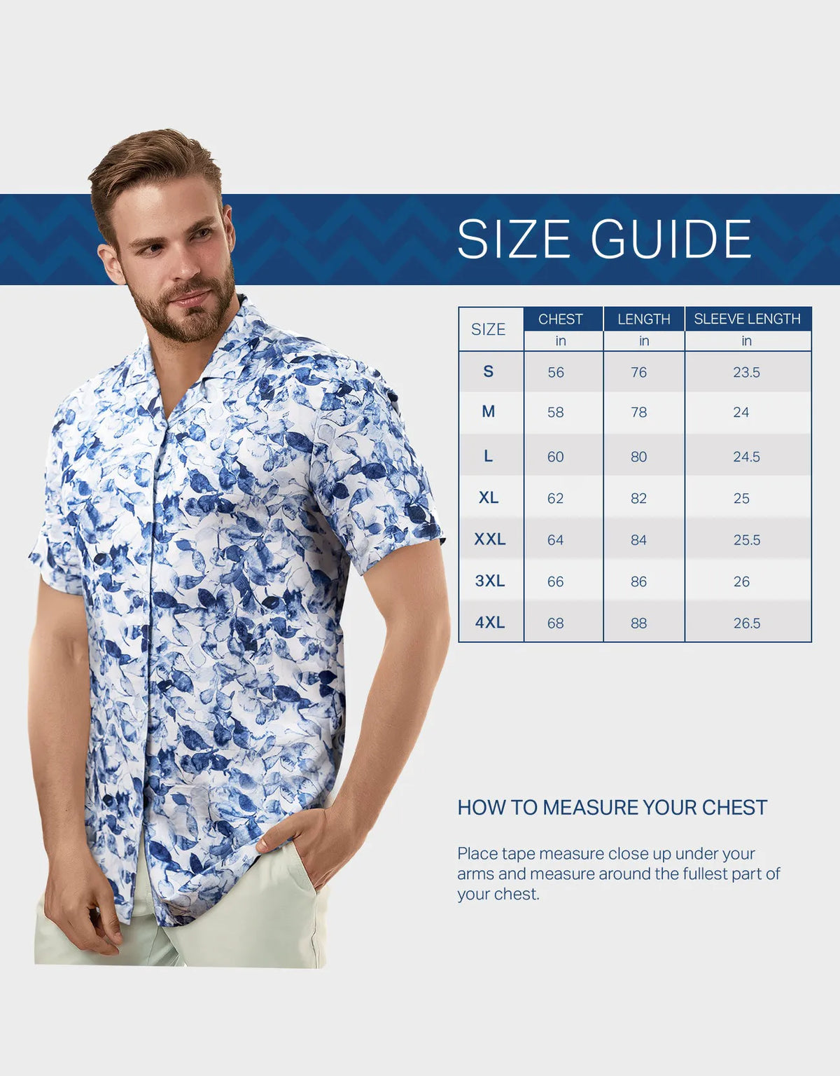 Men's Casual Button-Down Hawaiian Shirt