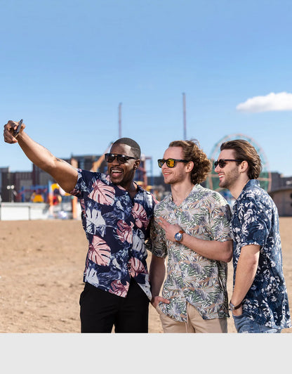 Men's Casual Button-Down Hawaiian Shirt