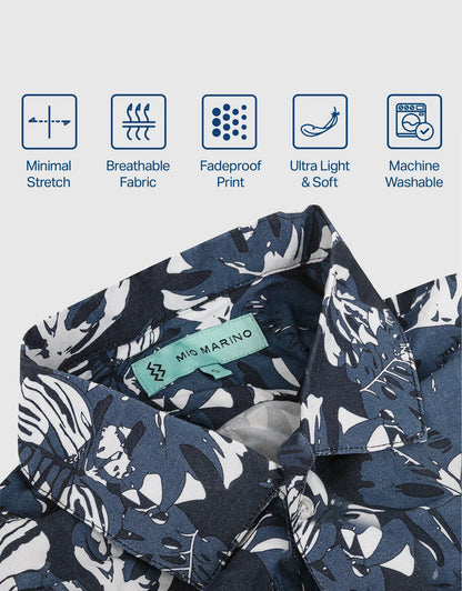 Men's Casual Button-Down Hawaiian Shirt