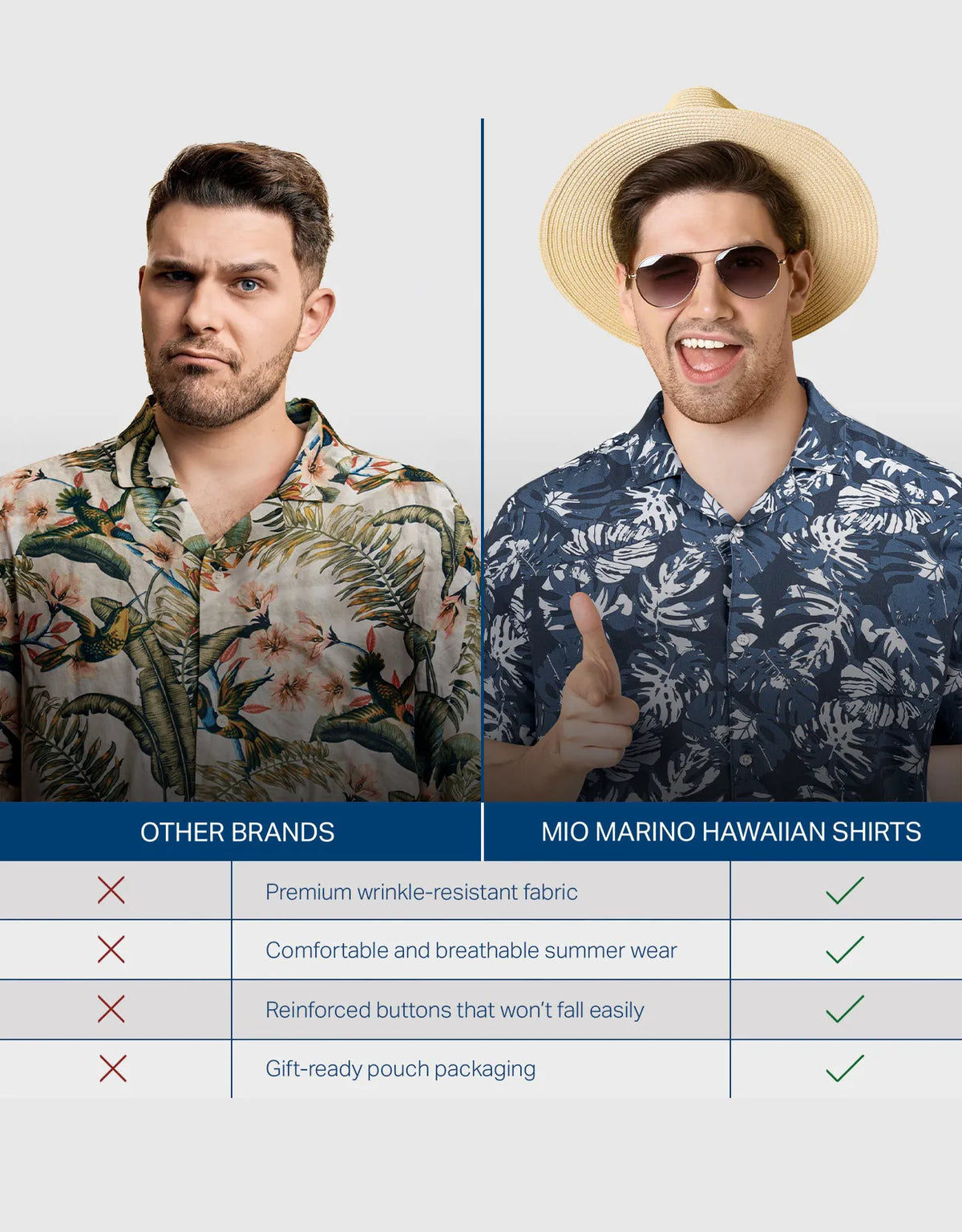 Men's Casual Button-Down Hawaiian Shirt