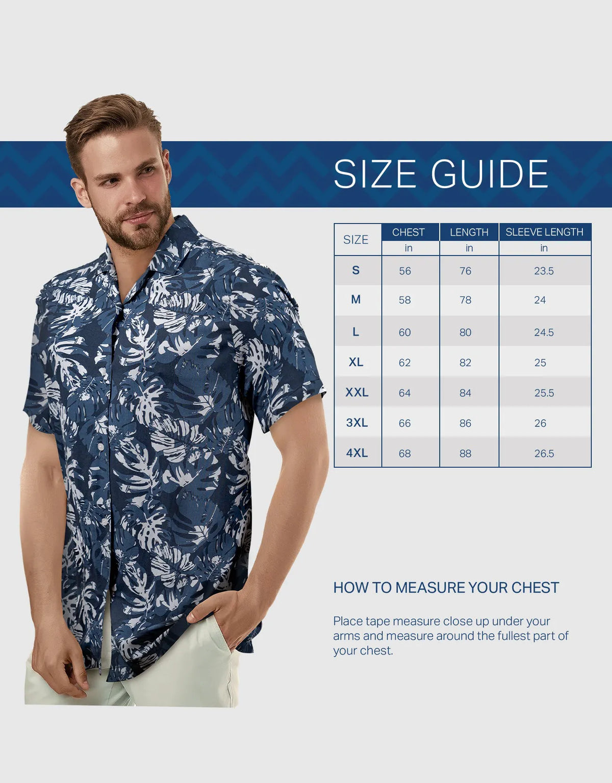 Men's Casual Button-Down Hawaiian Shirt