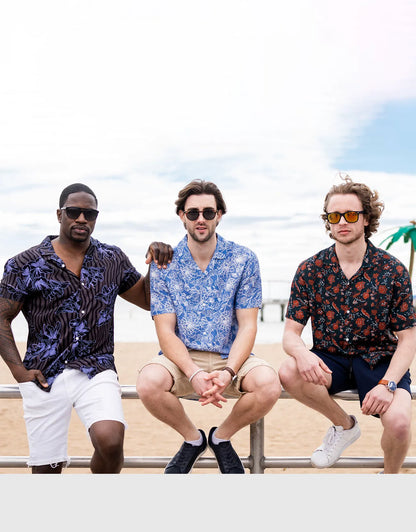 Men's Casual Button-Down Hawaiian Shirt