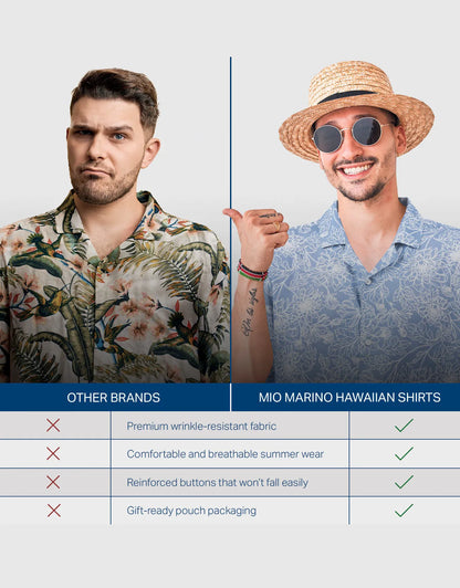 Men's Casual Button-Down Hawaiian Shirt