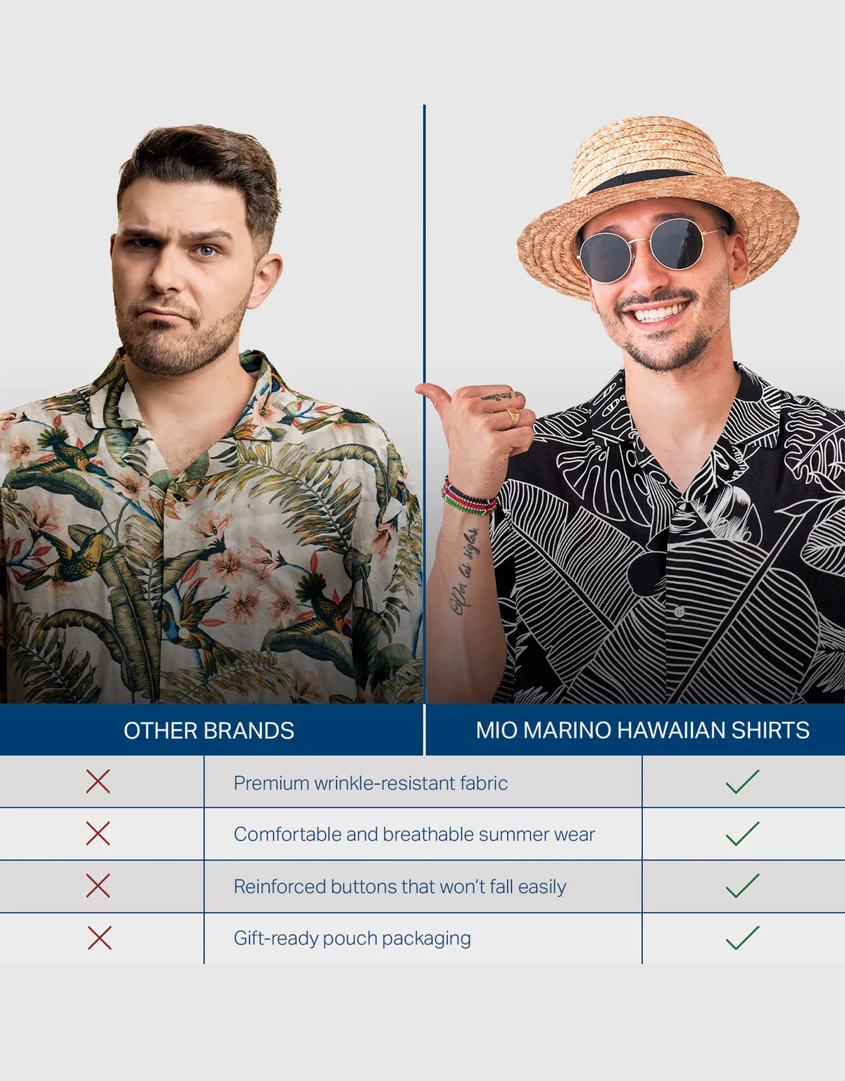 Men's Casual Button-Down Hawaiian Shirt