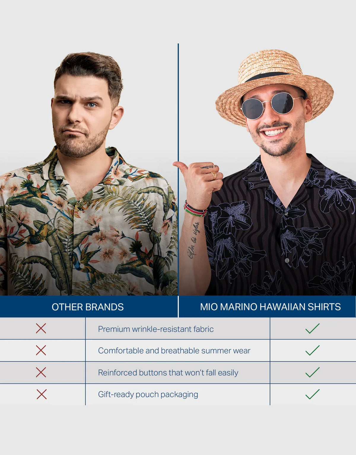 Men's Casual Button-Down Hawaiian Shirt