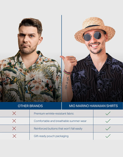 Men's Casual Button-Down Hawaiian Shirt