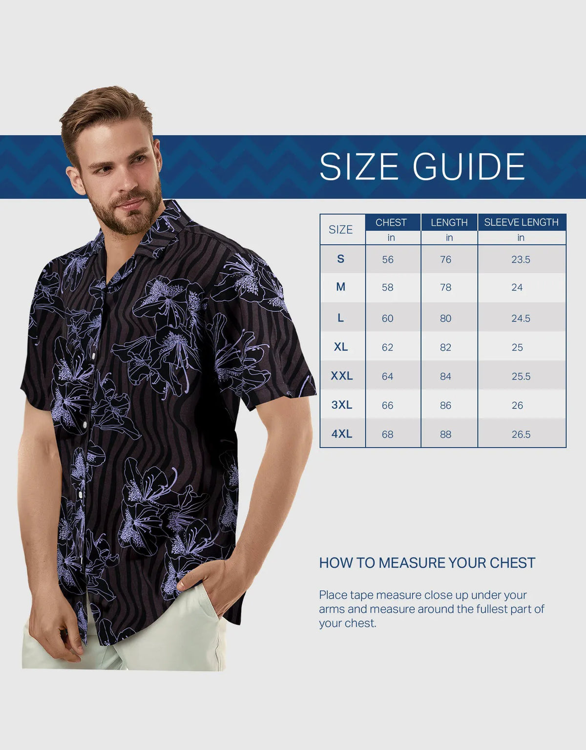 Men's Casual Button-Down Hawaiian Shirt
