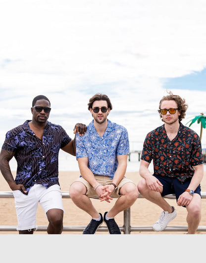 Men's Casual Button-Down Hawaiian Shirt