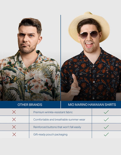 Men's Casual Button-Down Hawaiian Shirt