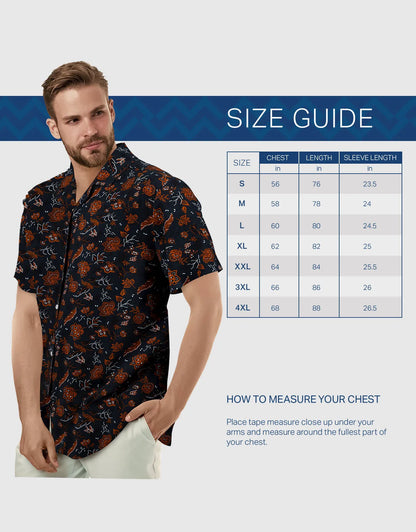 Men's Casual Button-Down Hawaiian Shirt