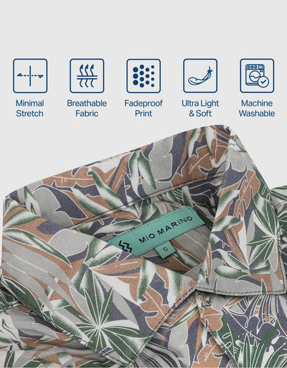 Men's Casual Button-Down Hawaiian Shirt