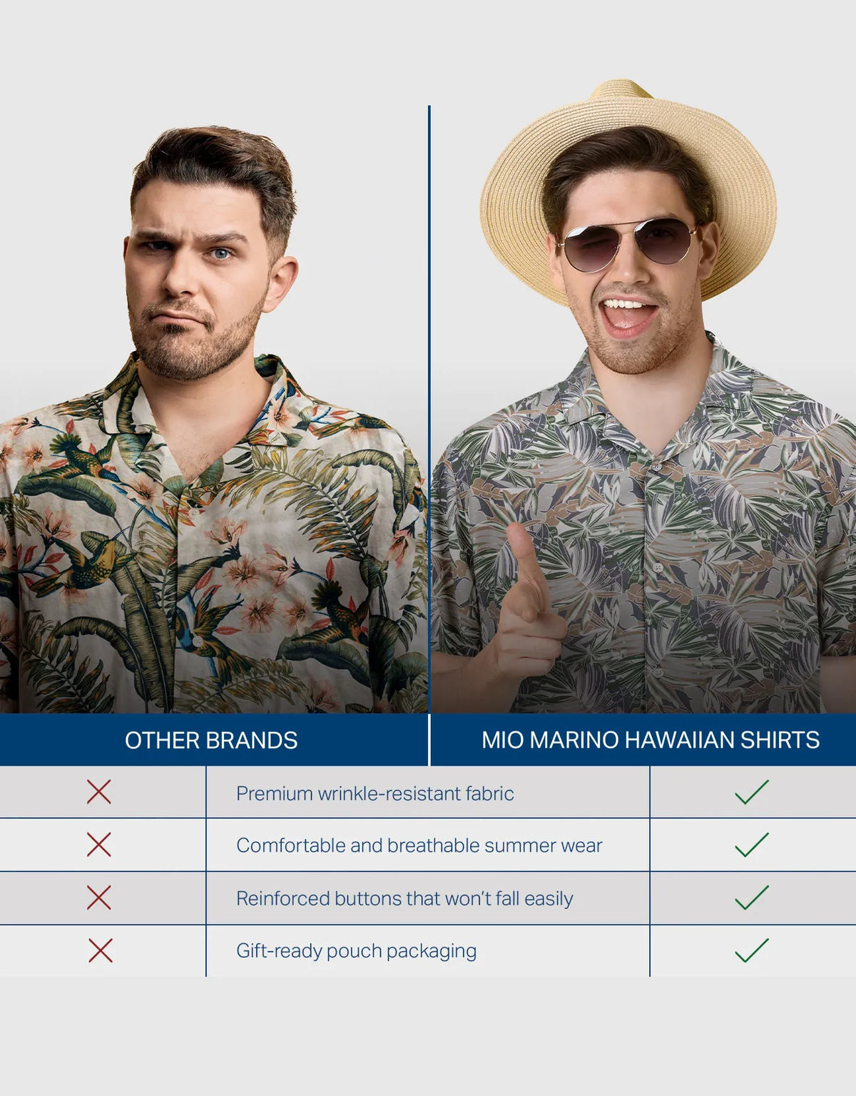 Men's Casual Button-Down Hawaiian Shirt